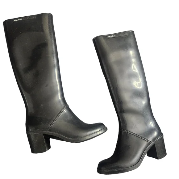 Vtg Marc Jacobs | Logo plaque | Rubber Rain boots | Made in Italy | 90s - Picture 10 of 12
